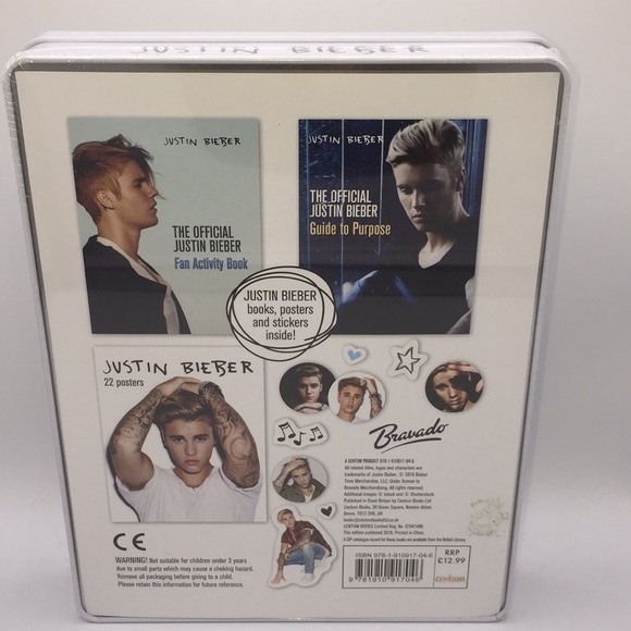 Official Justin Bieber Gift Tin with 3 Books, Posters, Puzzles & Sticker… - Picture 4 of 10